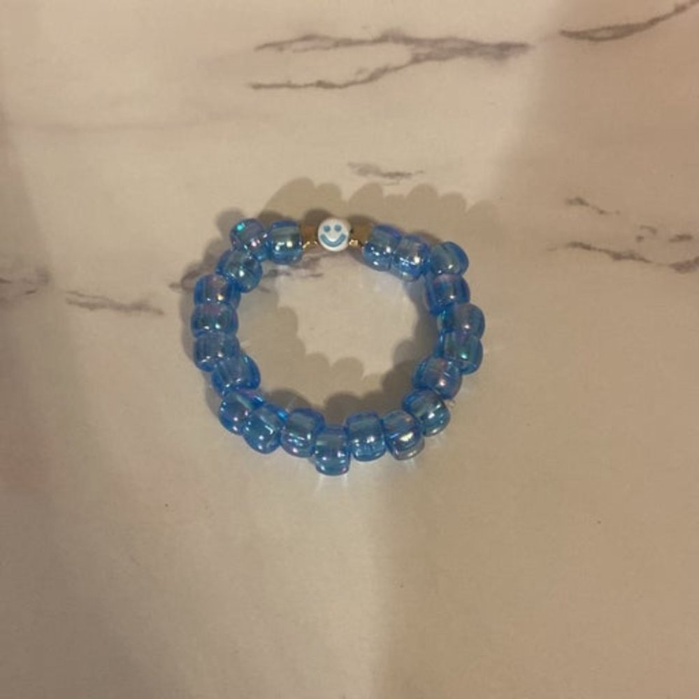 Blue Smiley Face Bracelet